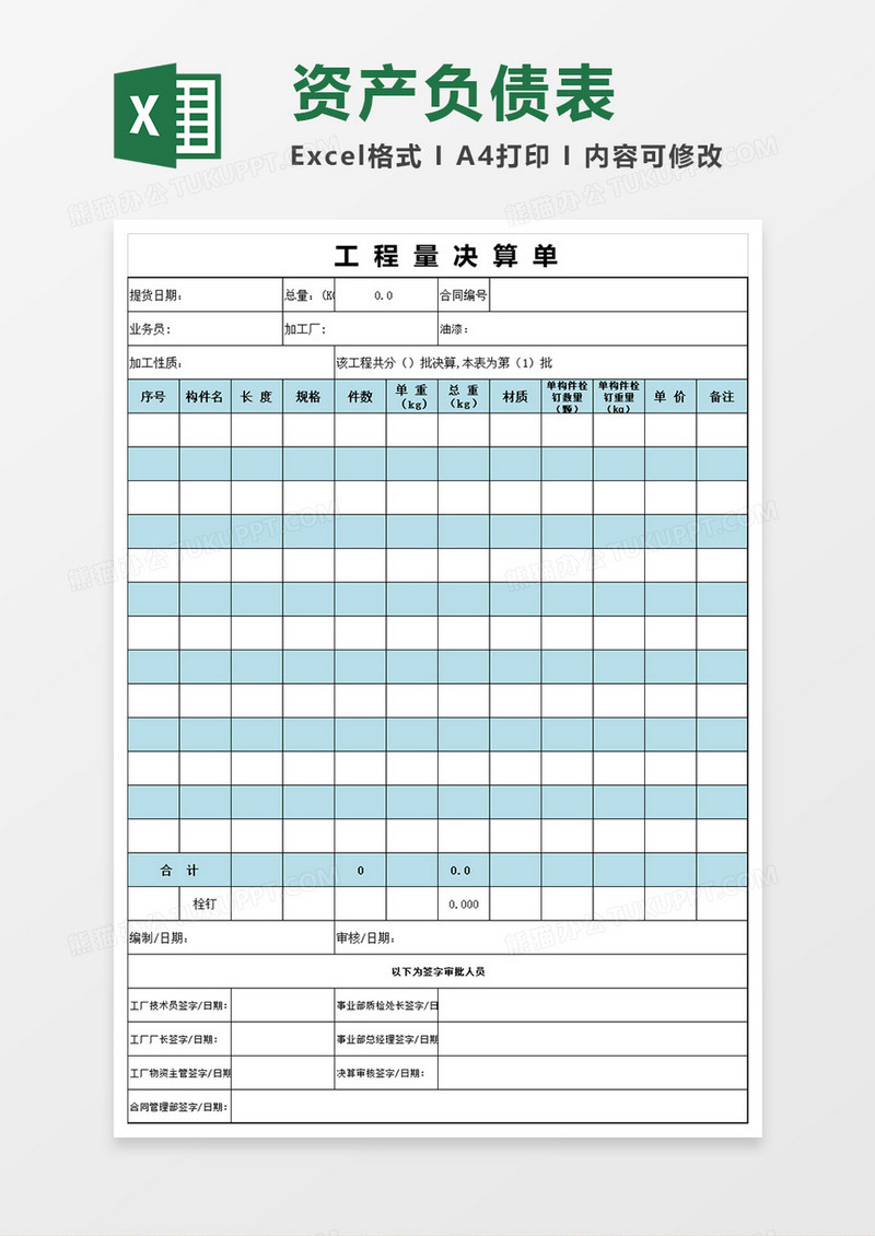 工程项目决算清单