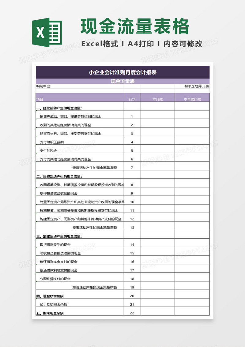 （ 自动化）小企业会计准则月度会计报表excel模板