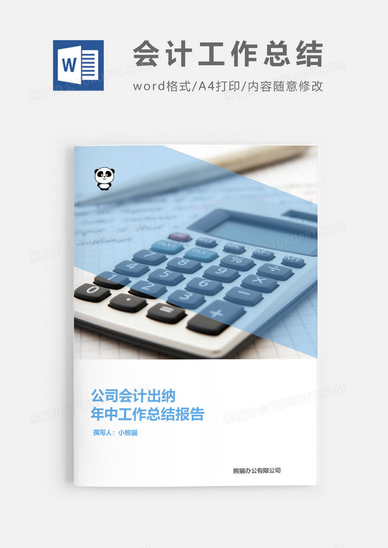 公司会计出纳年中工作总结报告word模板