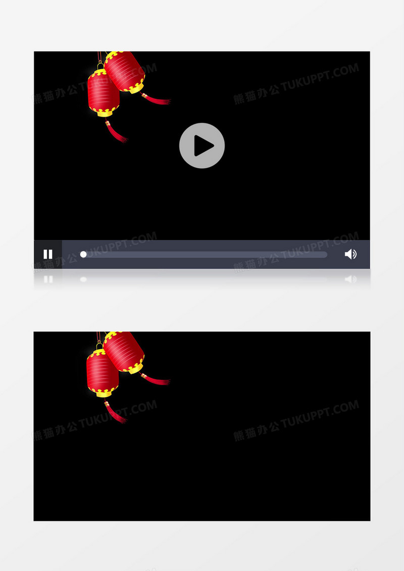 喜庆新年灯笼动态元素视频素材含透明通道
