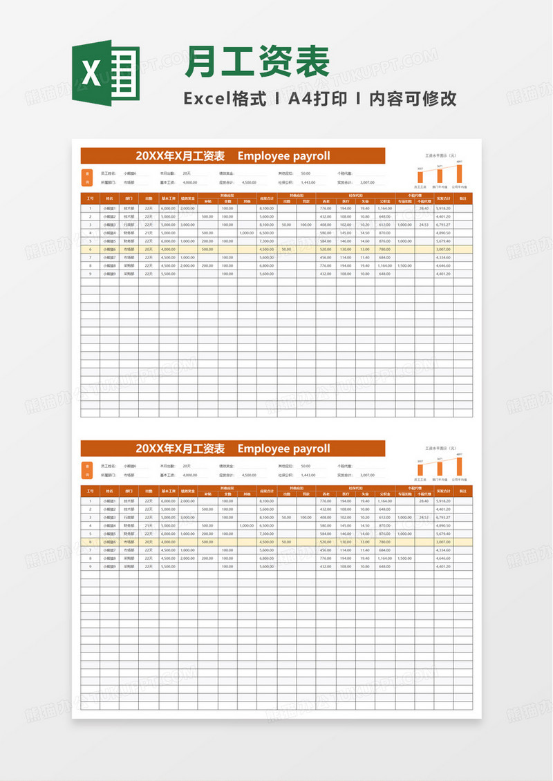 可查询工资表个税自动计算excel模板