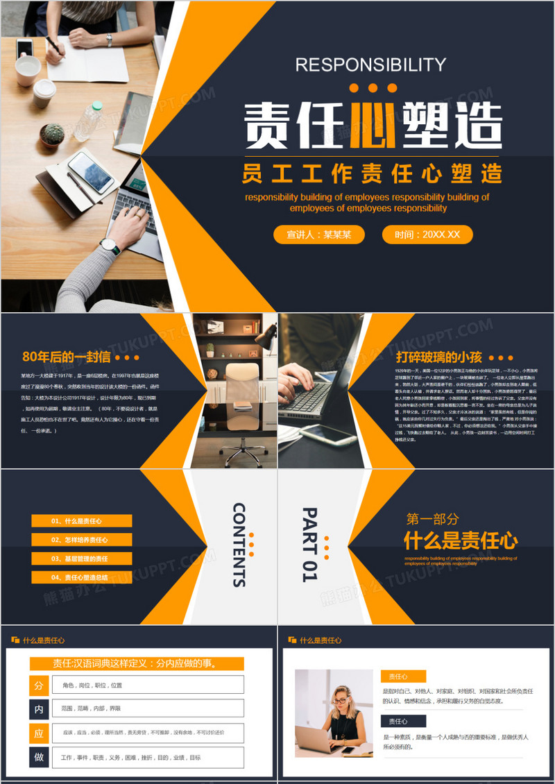 员工工作责任心塑造动态PPT模板