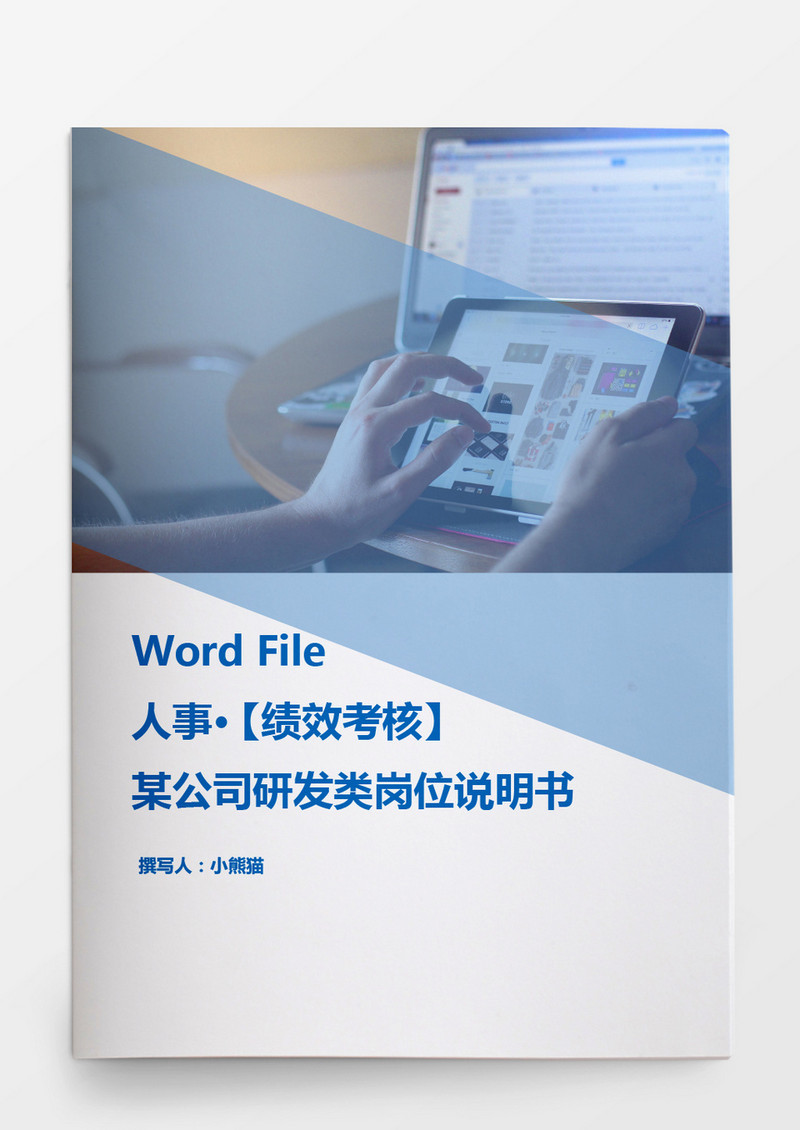 绩效考核公司研发类岗位说明书word模板