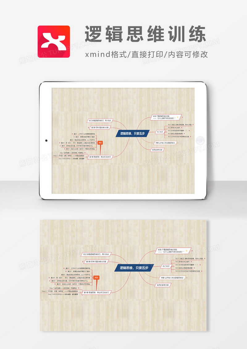 逻辑思维训练思维导图XMind模板