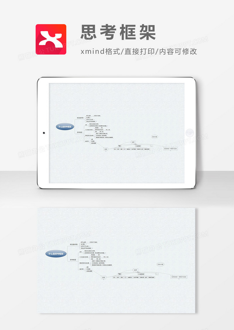 思维导图思考框架XMind模板