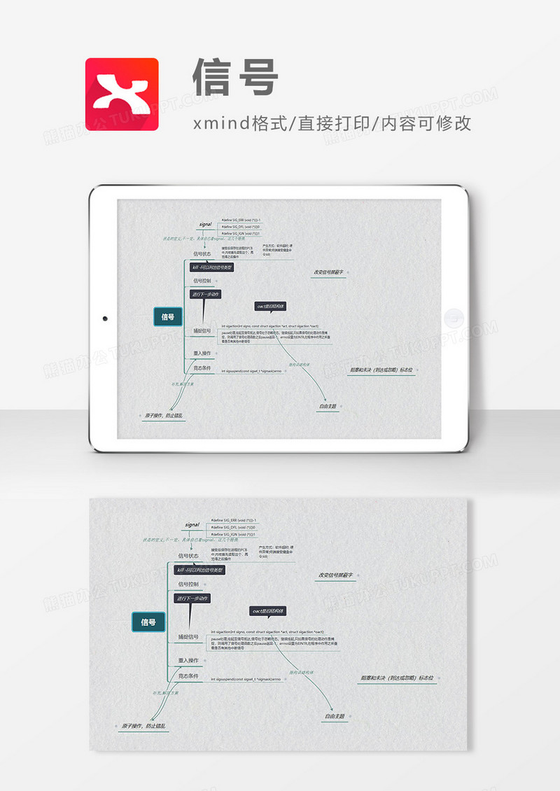 思维导图信号XMind模板