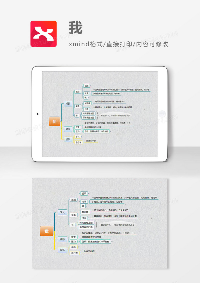 思维导图我XMind模板