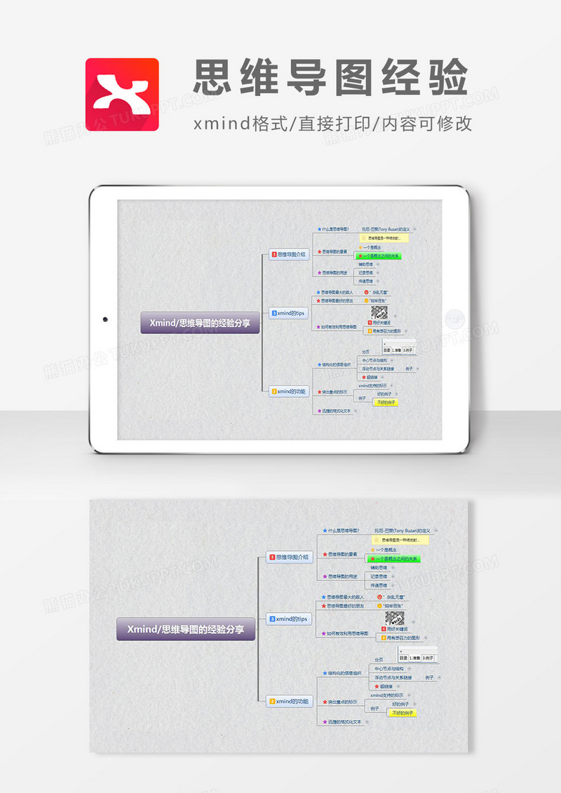 思维导图经验XMind模板