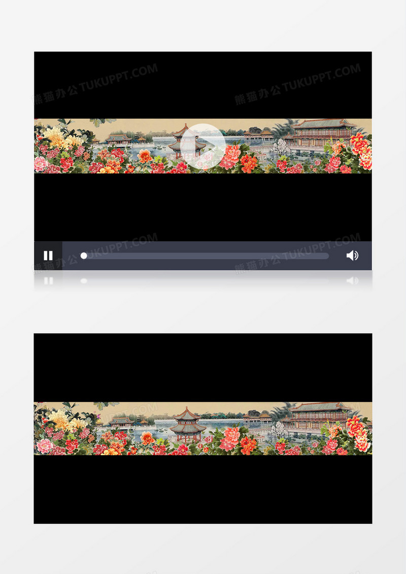 超宽屏蝴蝶亭子戏曲背景视频（有音乐）