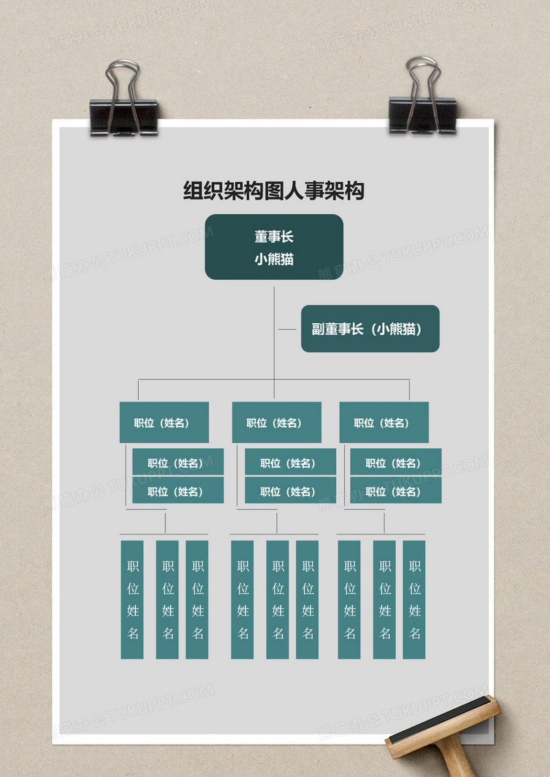 企业公司组织架构图word模板