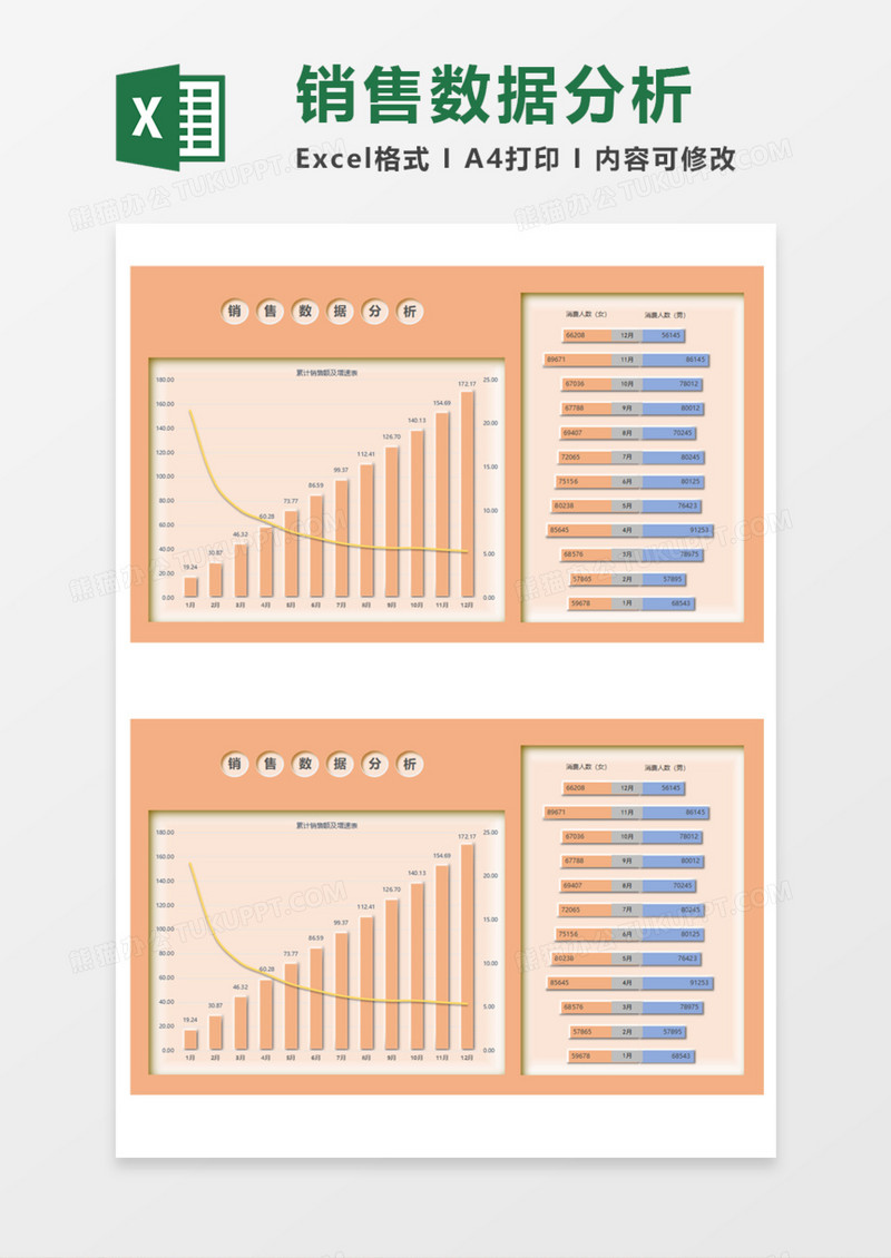 销售数据分析Execl模板