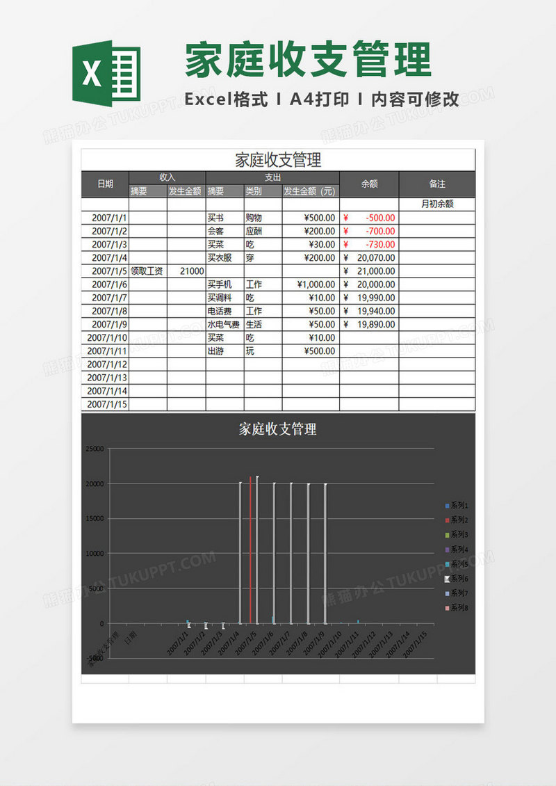 家庭收支管理表