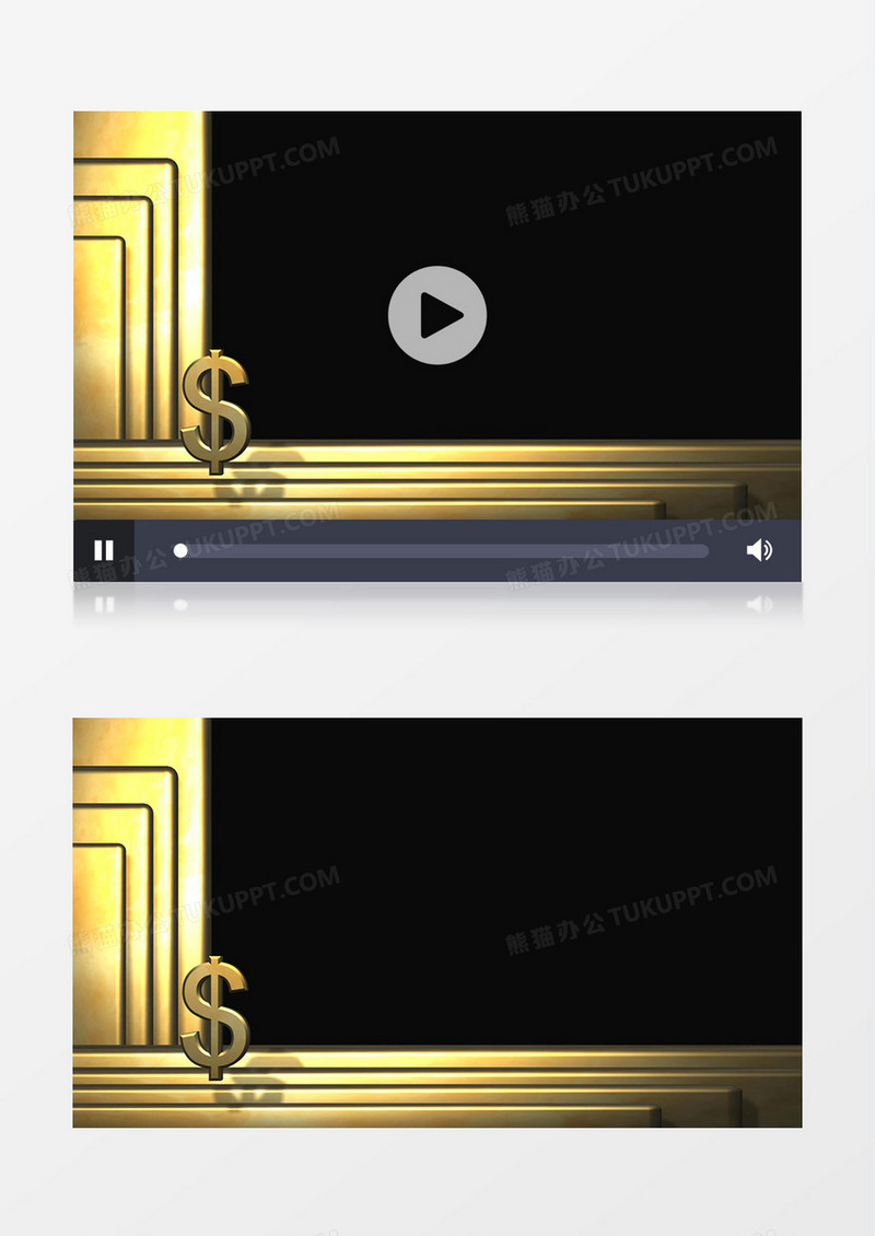 金黄色的美金符号屏保视频素材
