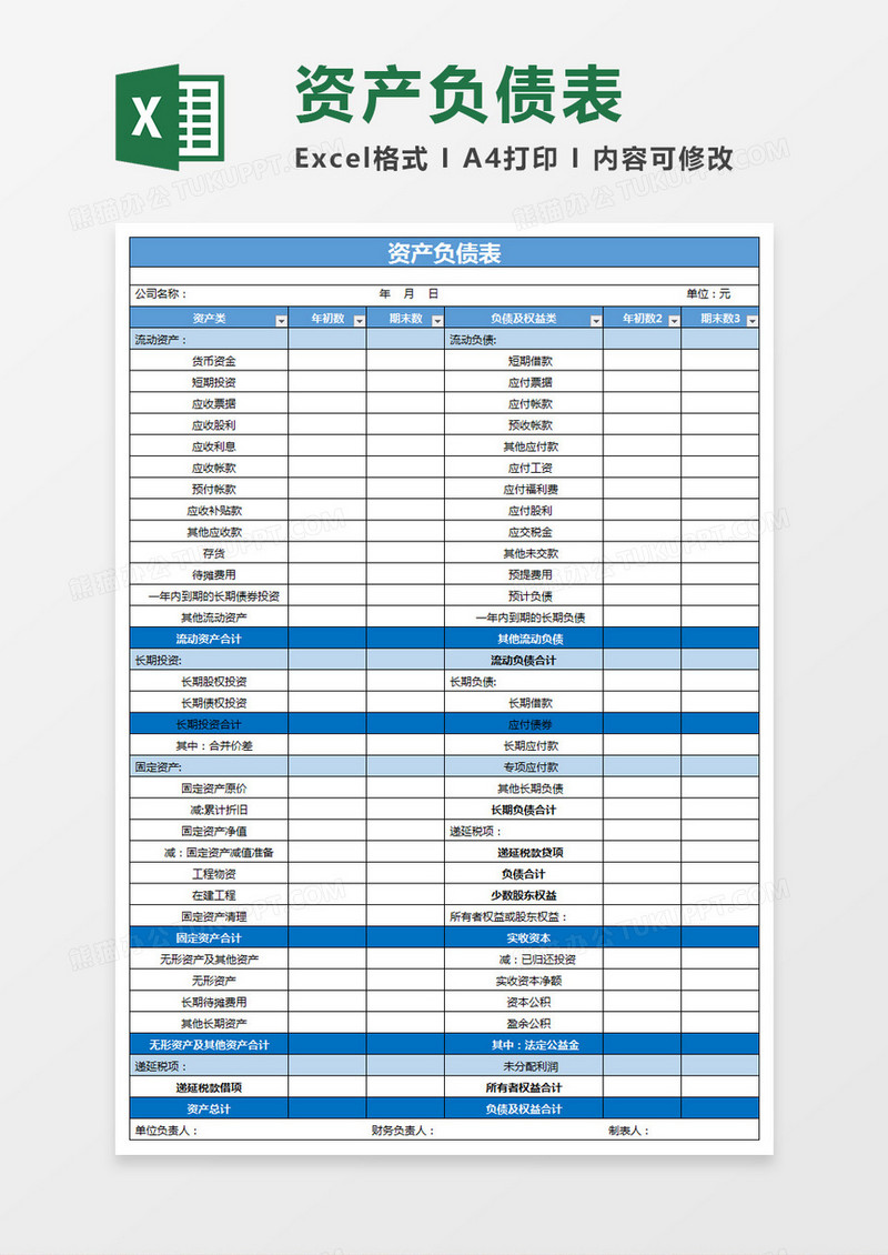 企业资产负债表