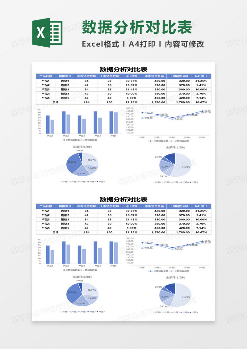 数据分析对比表excel模板