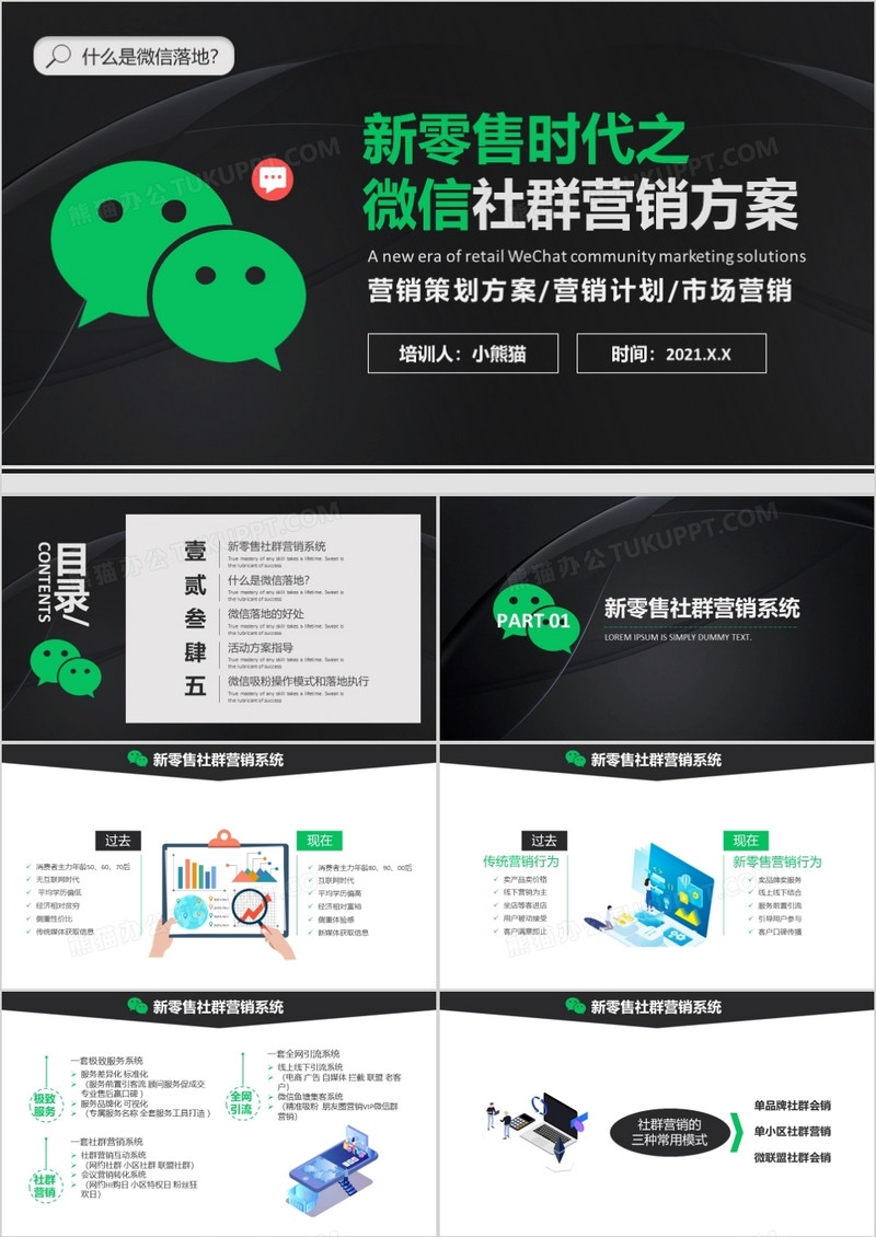 新零售微信营销方案企业活动策划PPT模板