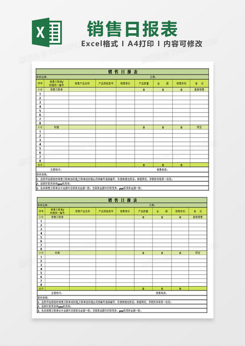 销售日报表分析模板excel