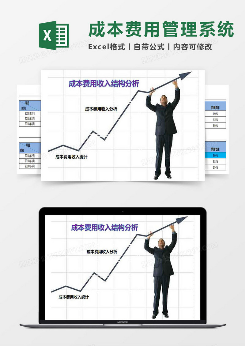 销售成本费用收入结构分析Excel管理系统