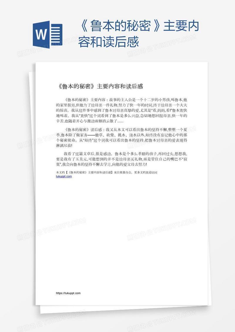 《鲁本的秘密》主要内容和读后感