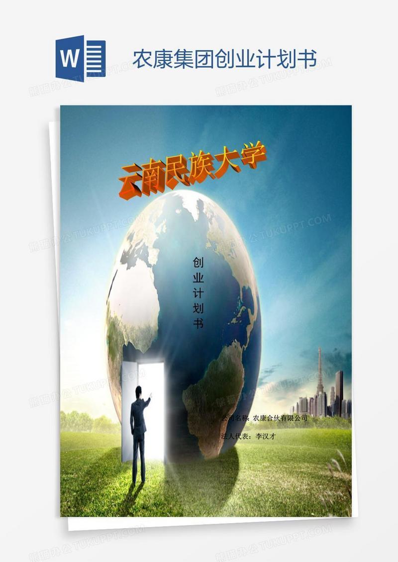 农康集团创业计划书