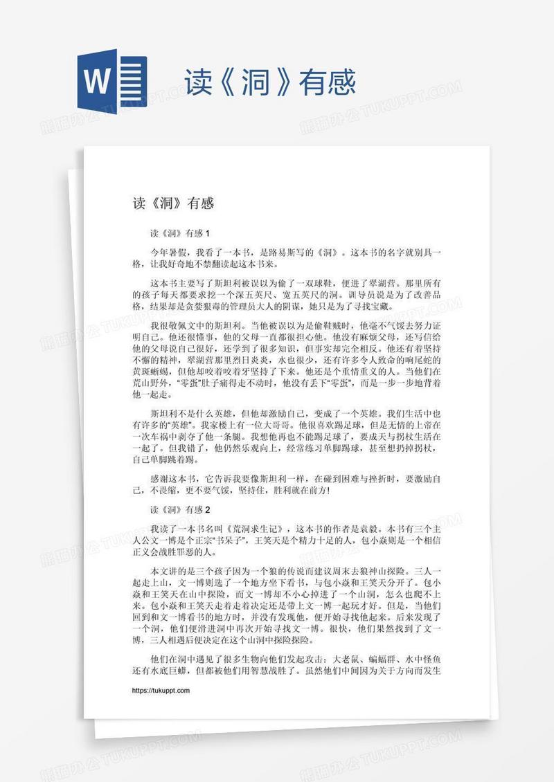 读《洞》有感