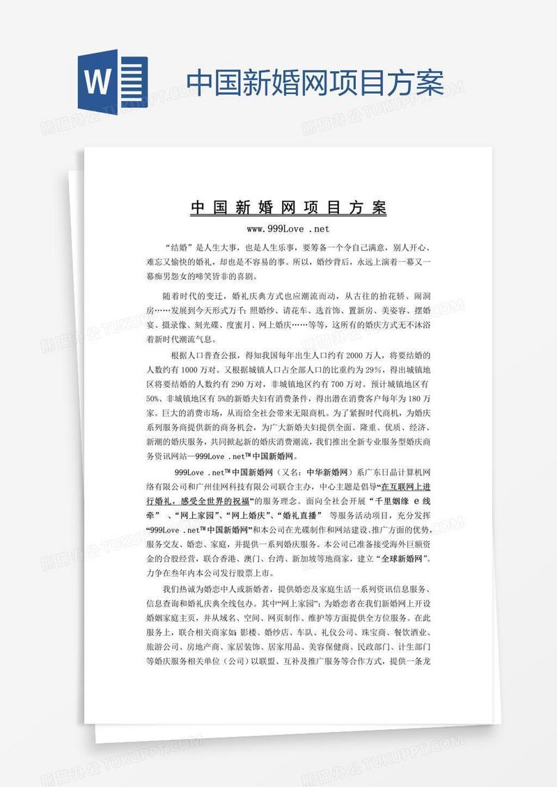 中国新婚网项目方案