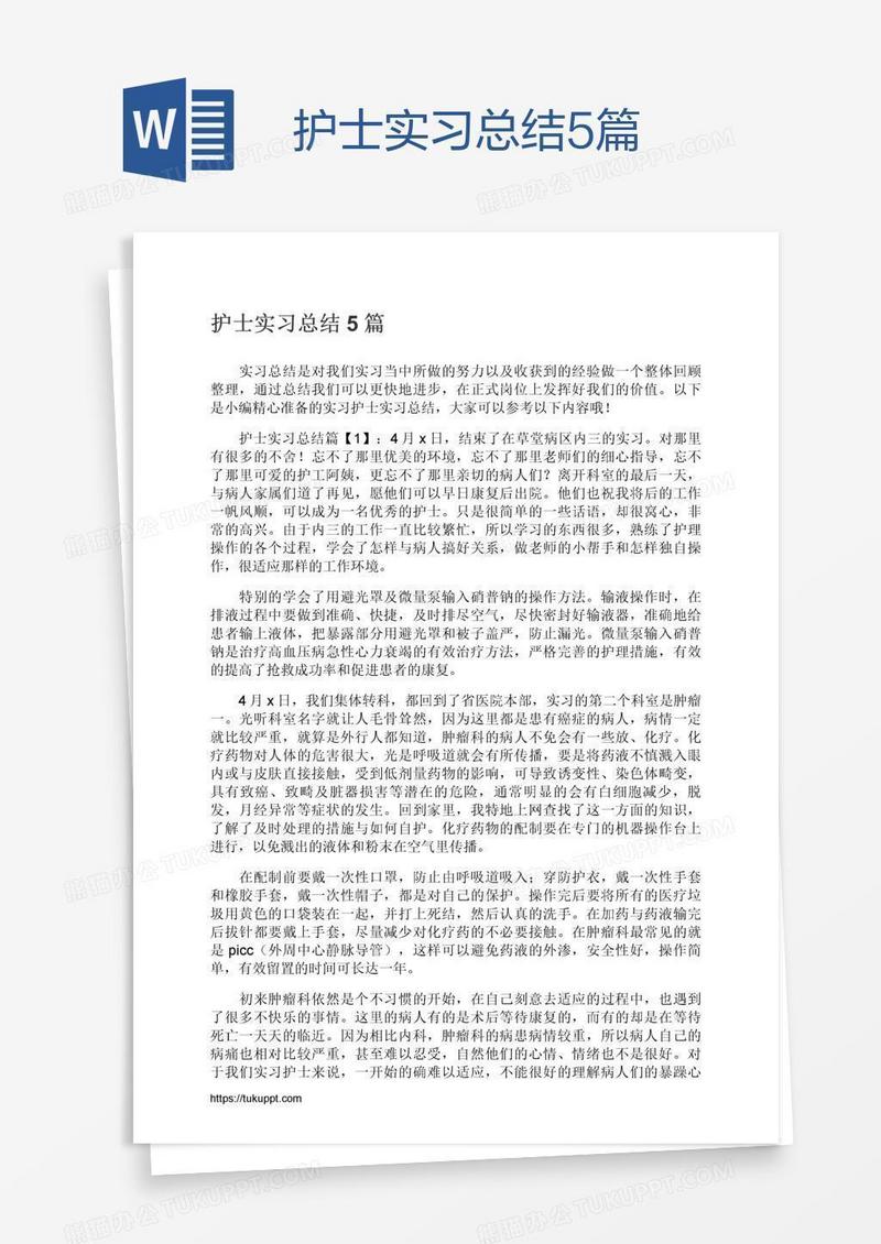 护士实习总结5篇