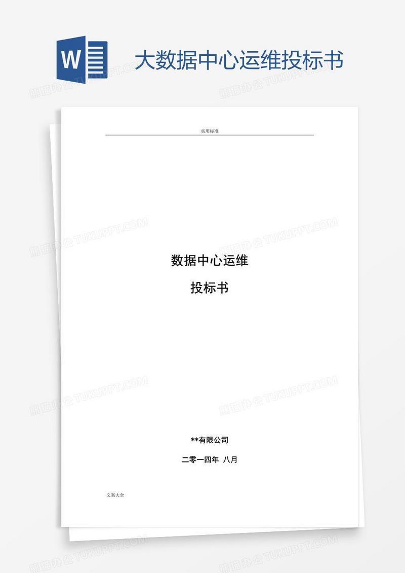 大数据中心运维投标书