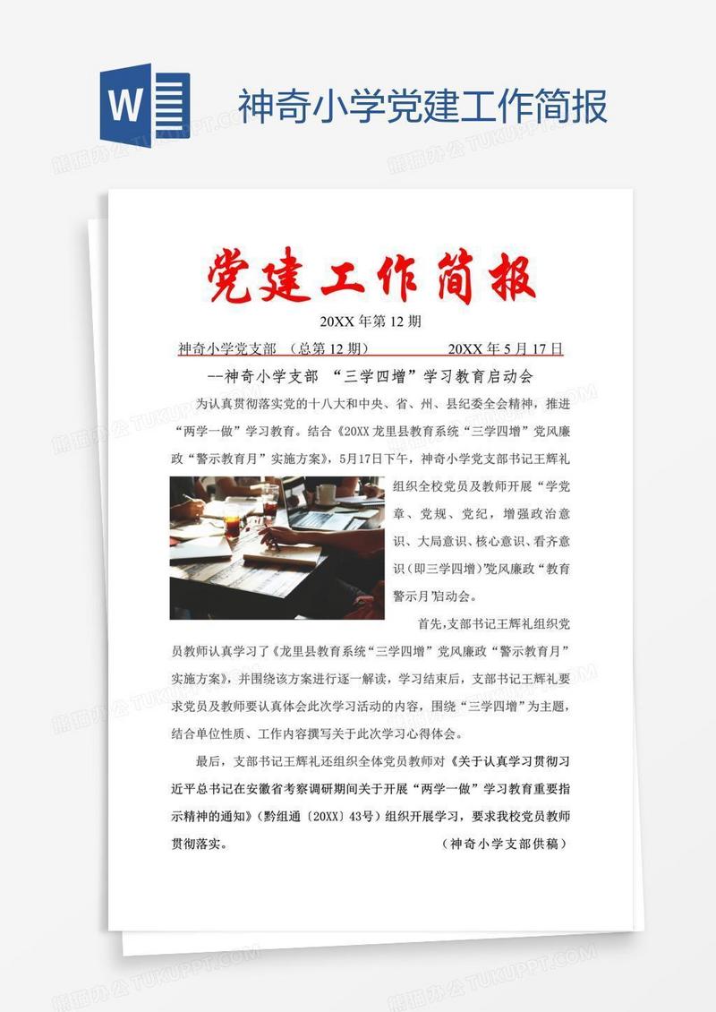 神奇小学党建工作简报