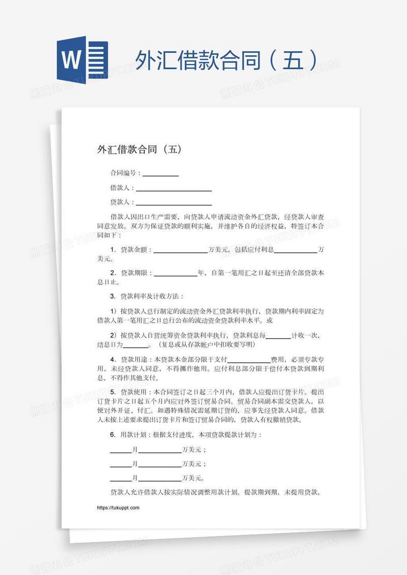 外汇借款合同（五）