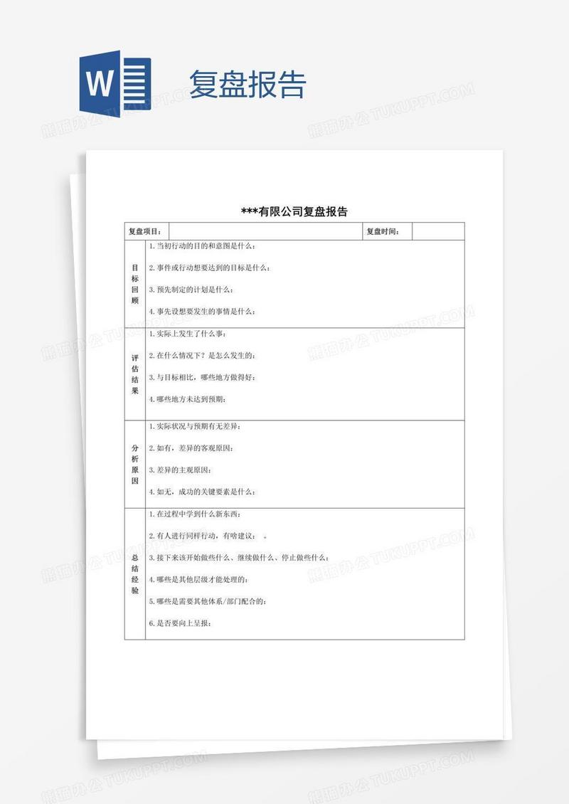 复盘报告