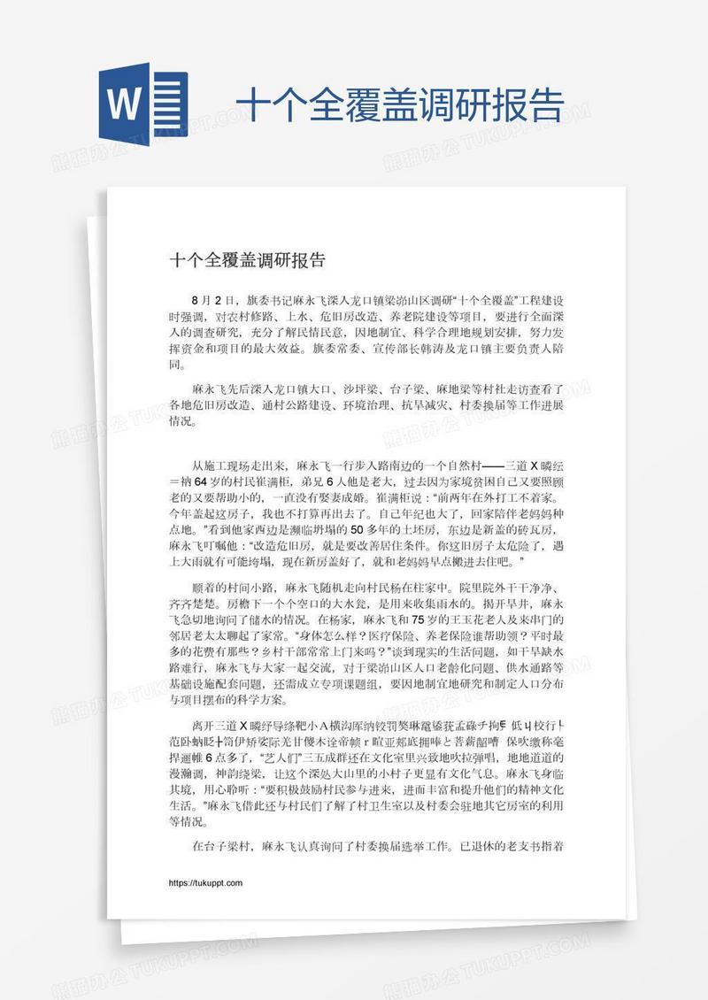 十个全覆盖调研报告