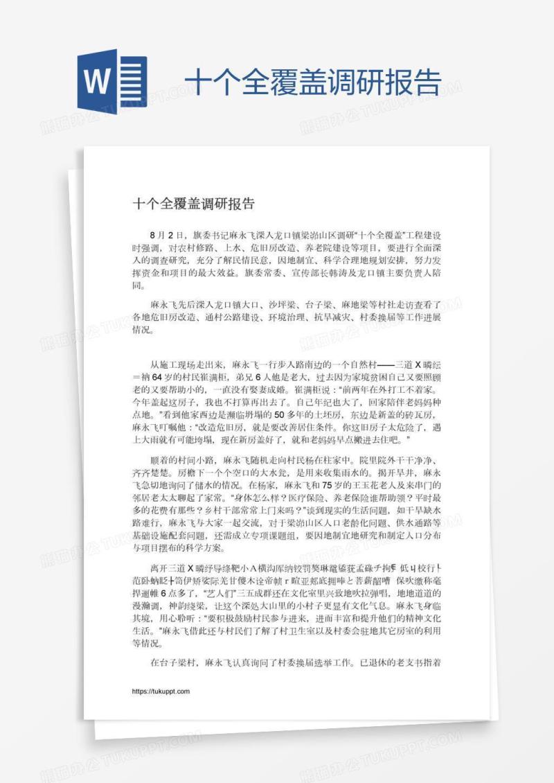 十个全覆盖调研报告