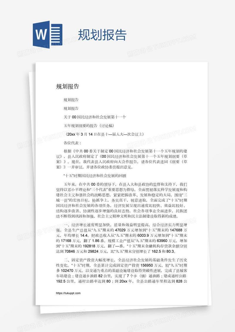 规划报告