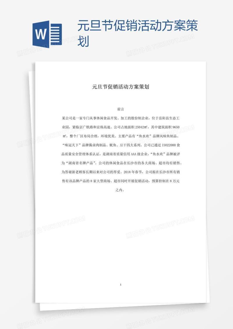 元旦节促销活动方案策划