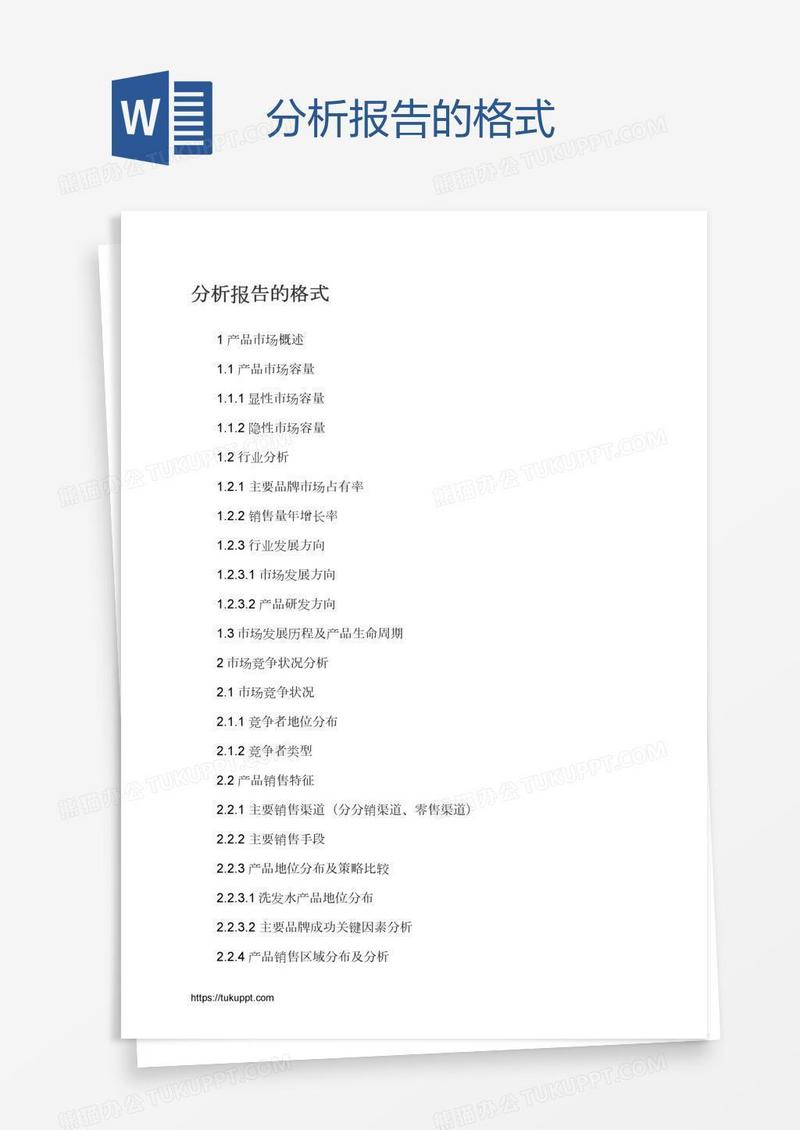 分析报告的格式