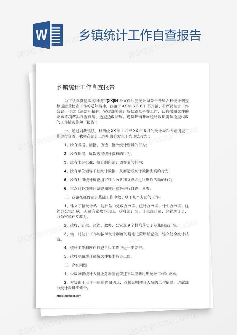 乡镇统计工作自查报告