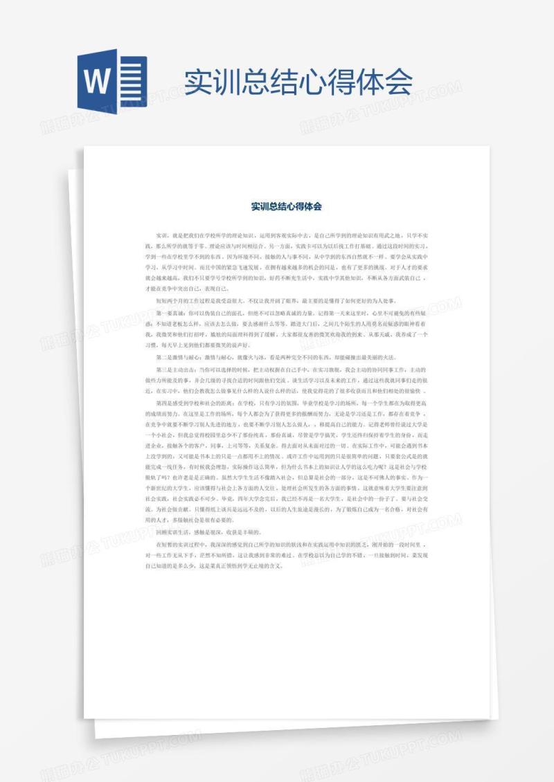 实训总结心得体会
