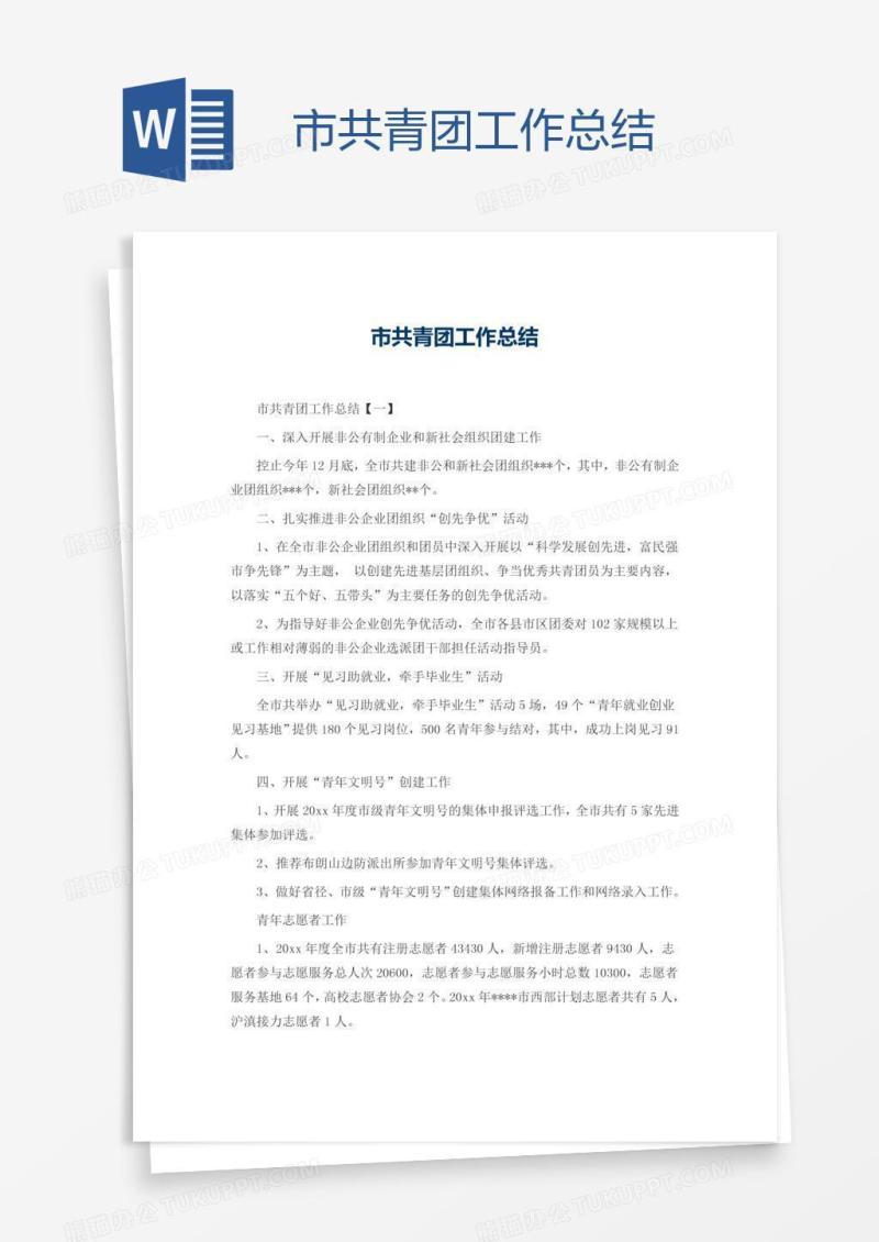 市共青团工作总结