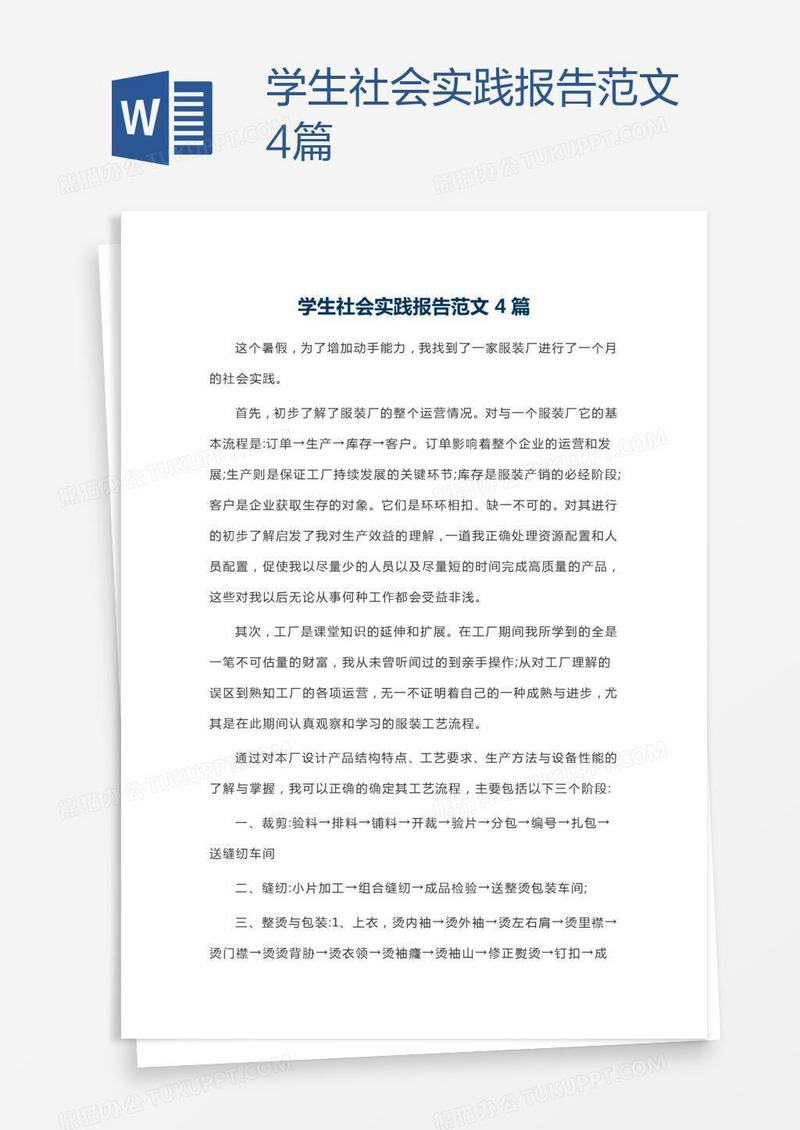 学生社会实践报告范文4篇