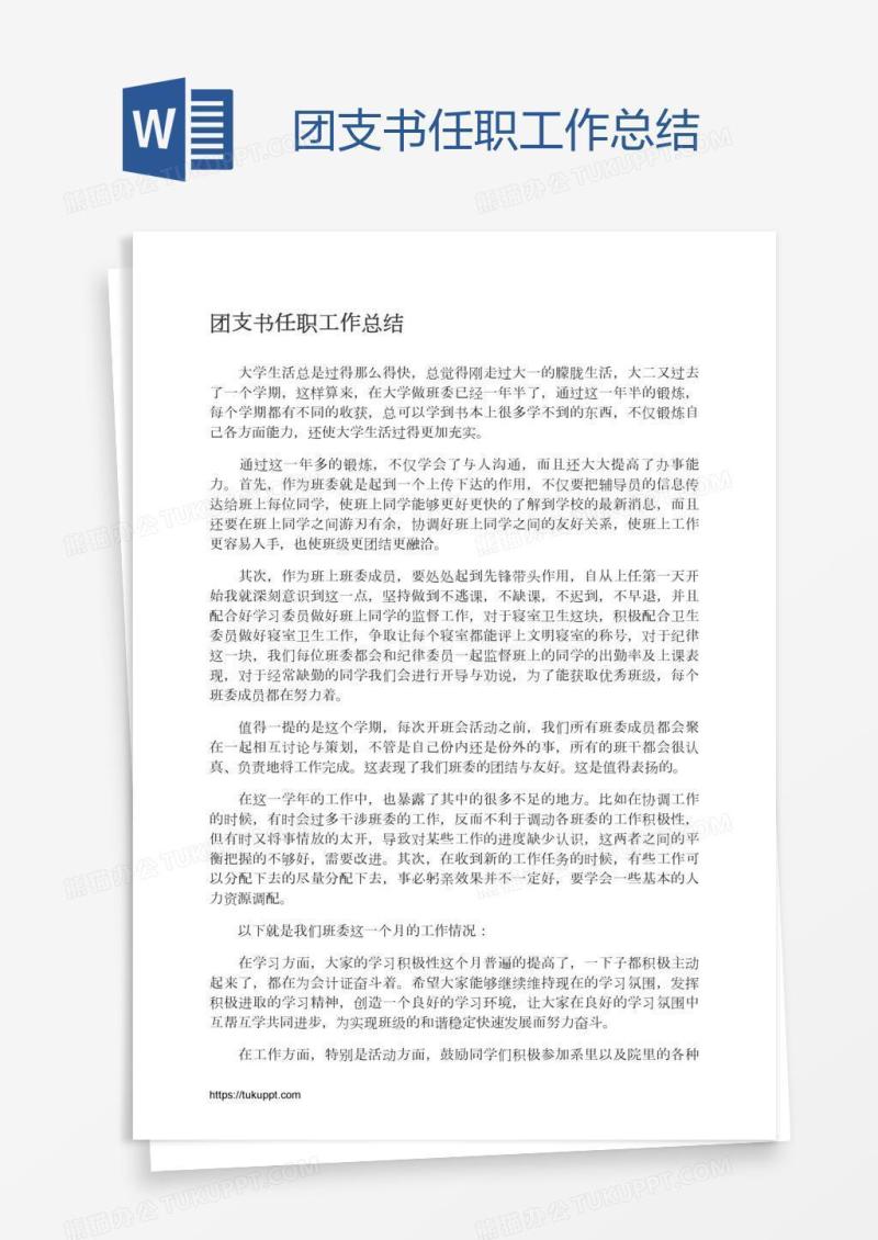 团支书任职工作总结