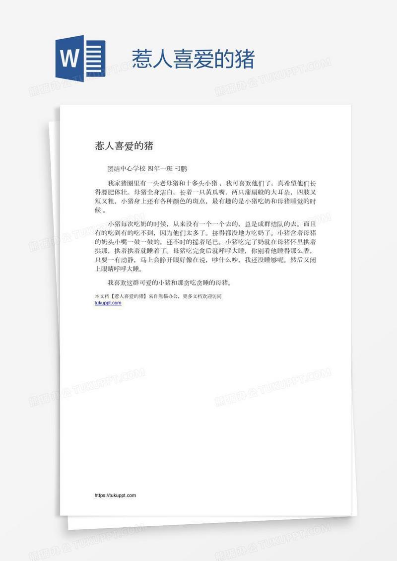 惹人喜爱的猪