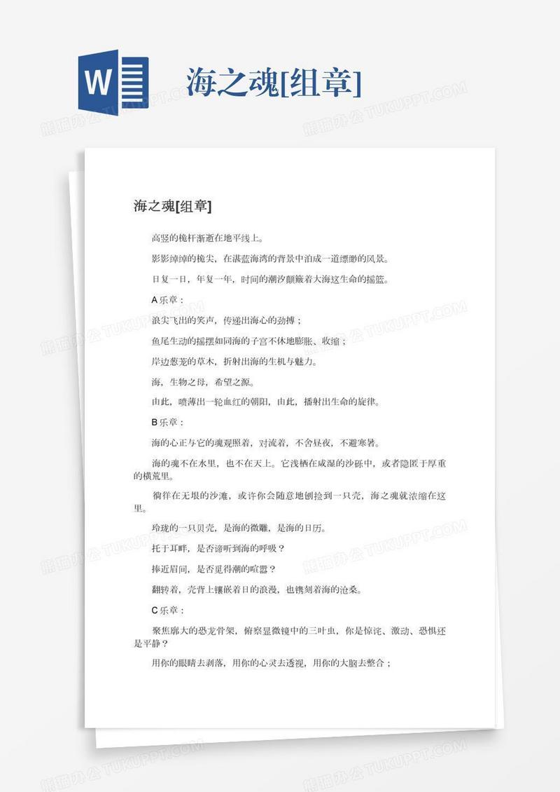 海之魂[组章]