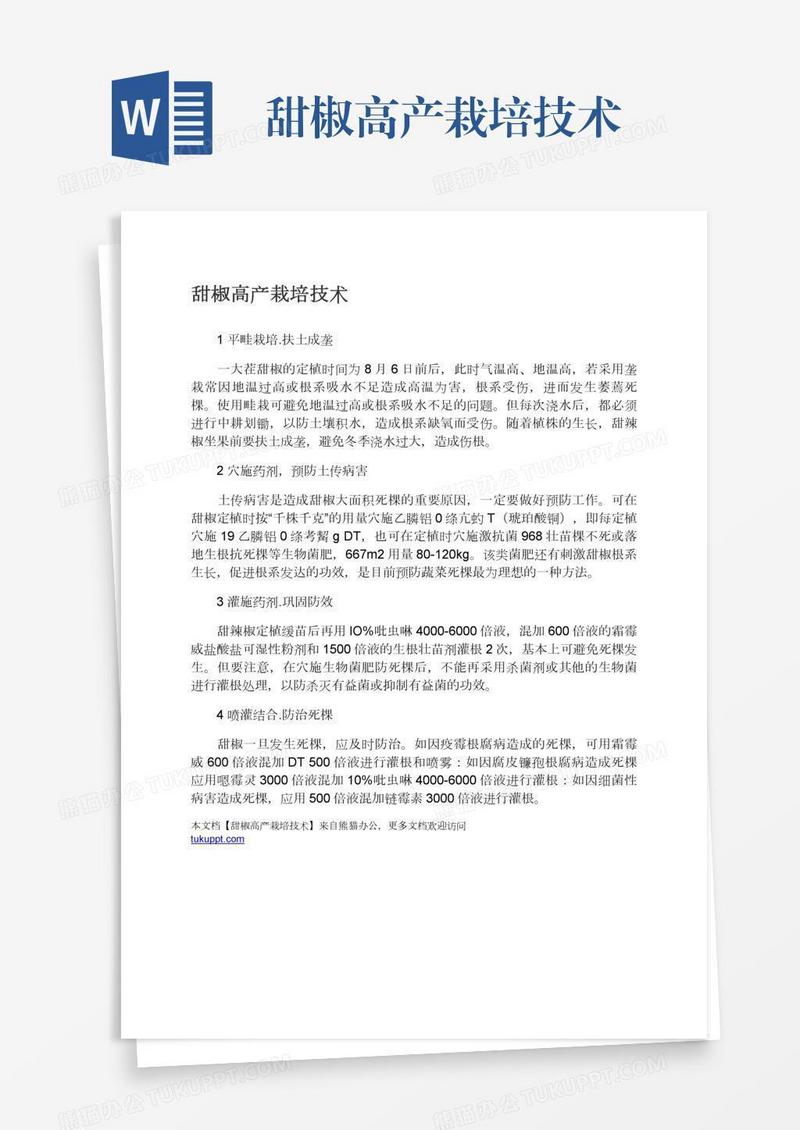 甜椒高产栽培技术