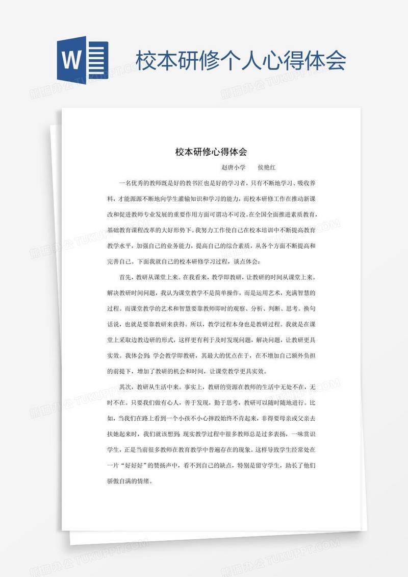 校本研修个人心得体会