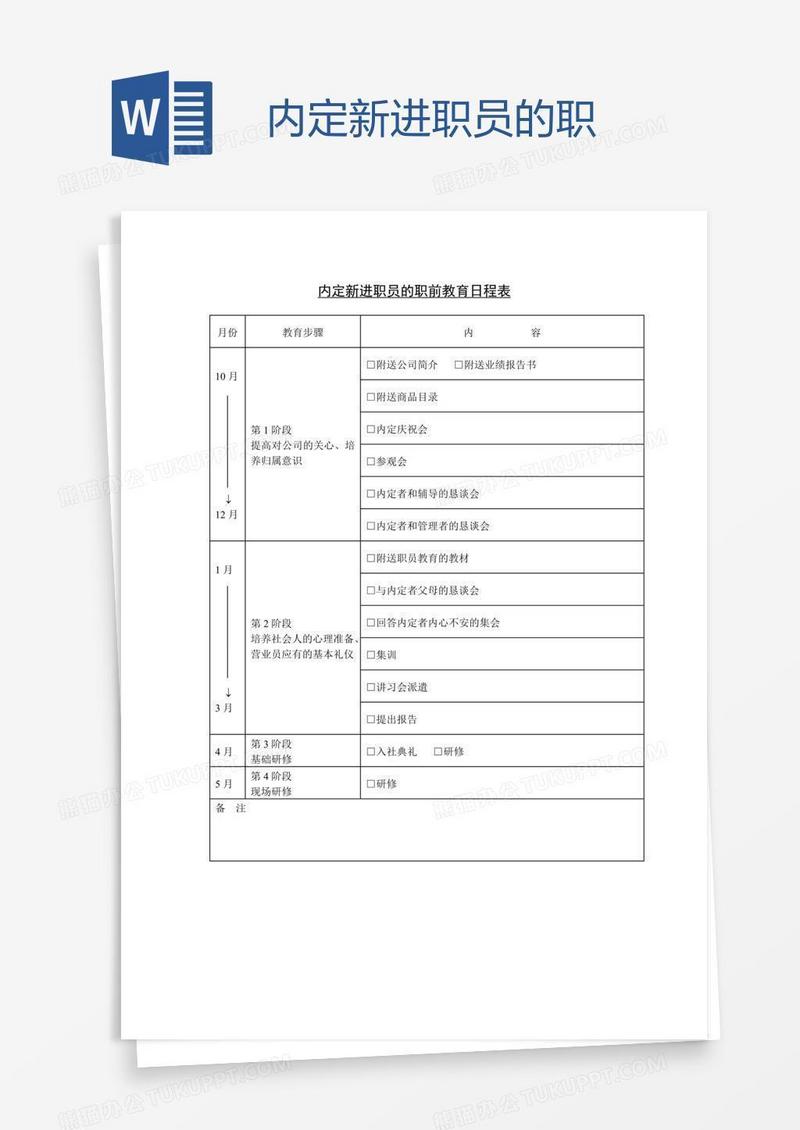 内定新进职员的职