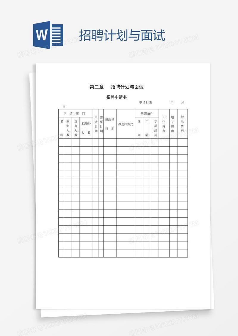 招聘计划与面试