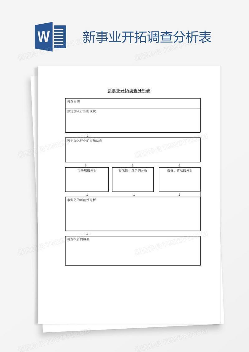 新事业开拓调查分析表