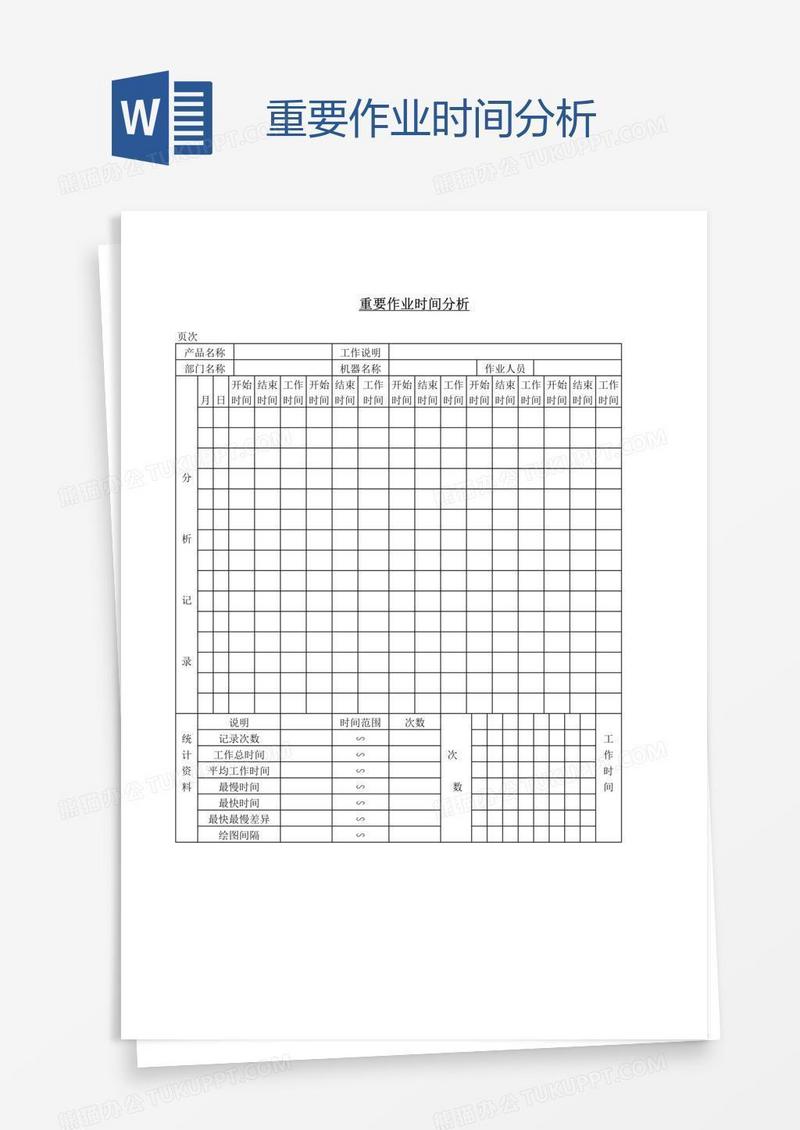 重要作业时间分析.