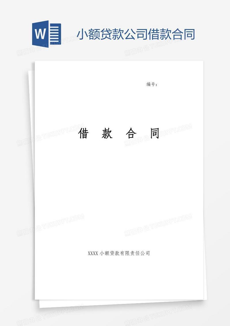 小额贷款公司借款合同